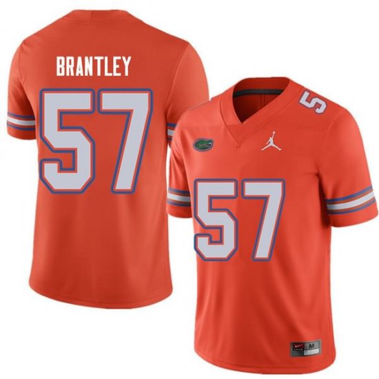 Men's Florida Gators #57 Caleb Brantley NCAA Jordan Brand Orange Authentic Stitched College Football Jersey TRL0462CK